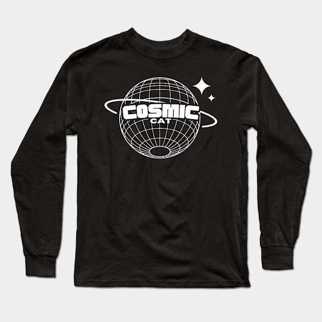 world Long Sleeve T-Shirt by Cosmic Cat